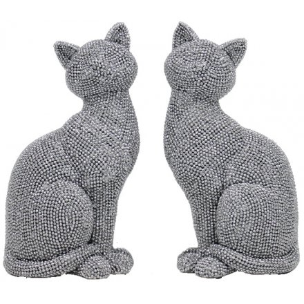 Assorted Bling Cat Figures - Small 