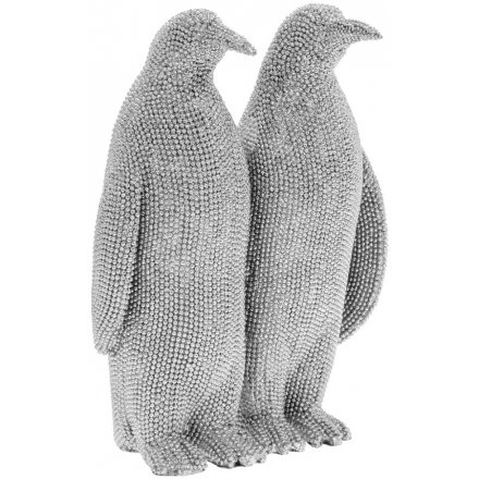 Diamonte Covered Standing Penguins 
