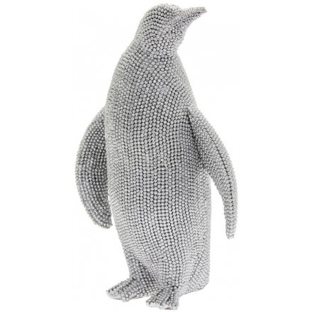 Diamonte Covered Standing Penguin, 28cm 