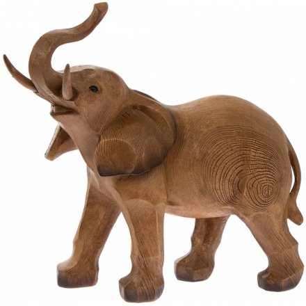 Animal Kingdom Wooden Elephant Figure