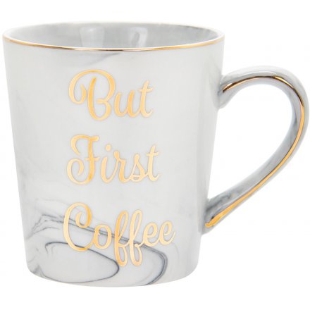 Marble But First Coffee, Mug