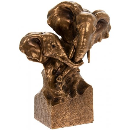 Bronzed Set of Elephants from Reflections