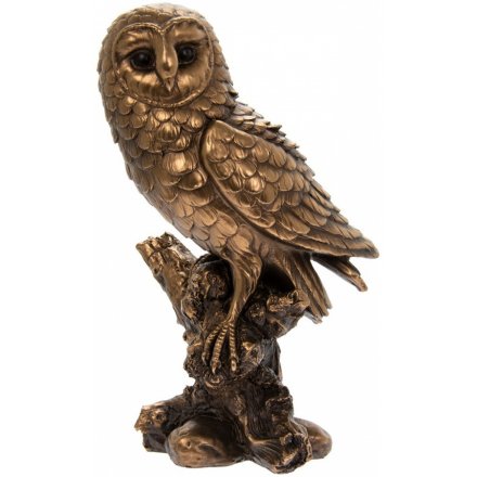 Reflections Bronzed Owl 10"
