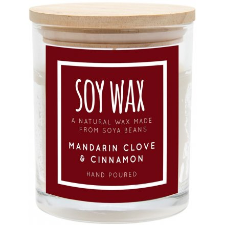 Mandarin Clove & Cinnamon Soy Wax Candle - Medium 