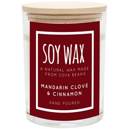Mandarin Clove & Cinnamon Soy Wax Candle - Large 