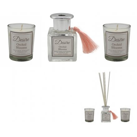 Desire Boutique Diffuser & Candle Set - Orchid Blooms