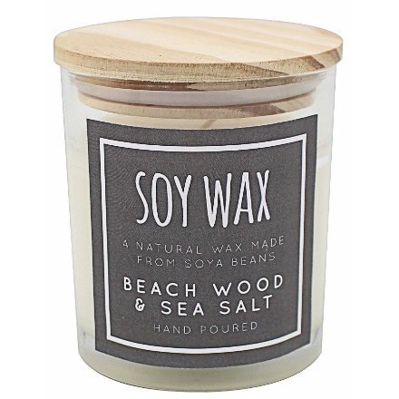 Beach Wood & Salt Soy Wax Candle 10cm