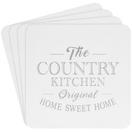 Country Kitchen Coasters, Set of 4