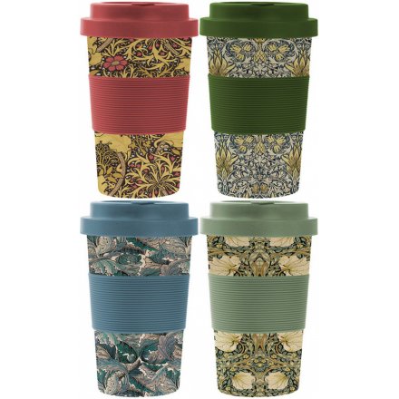 Assorted Floral Bamboo Travel Mugs 
