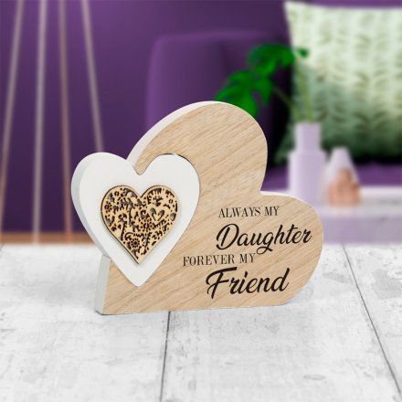 'Always My Daughter' Natural Toned Side Heart Block 