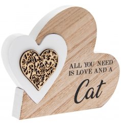  Add this chic and sweet wooden heart block into any home space for a sentimental and loving vibe