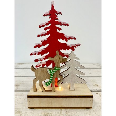 A wonderful Christmas scene with glitter detail and led light