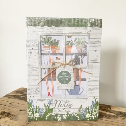 Charming A5 notebook, part of the Potting Shed range of giftware, 96 pages