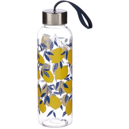 Lemon Design Fabric Drinks Bottle 