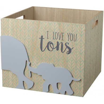 Baby Elephant Storage Crate 