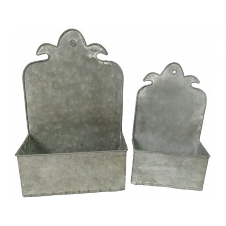 Set of High Back Square Planters 