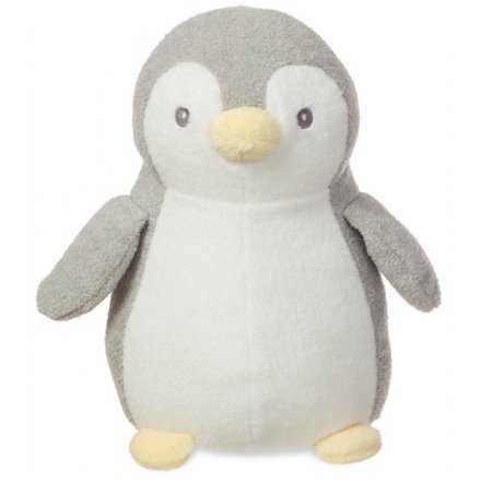 Grey Pompom Penguin Soft Toy