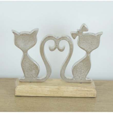 Couple of Aluminium Decorative Cats