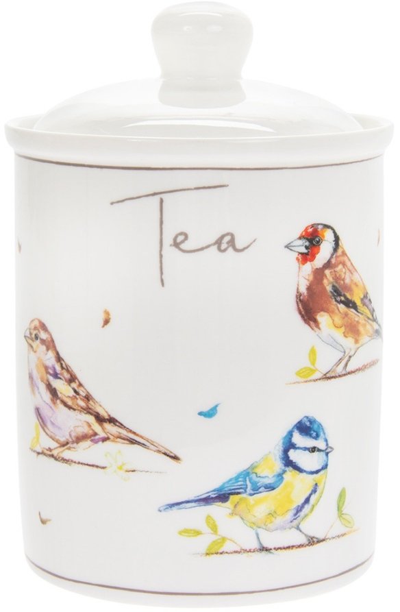LP93726 / Garden Birds Ceramic Canister Tea 46097 Kitchen & Table