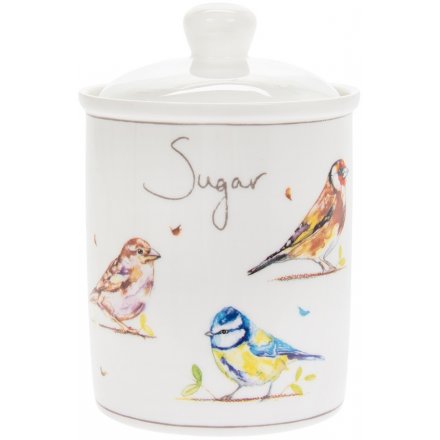 Garden Birds Ceramic Canister - Sugar 