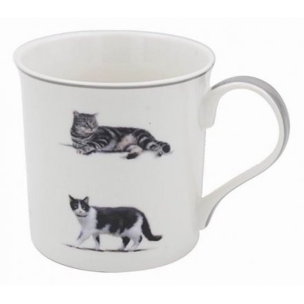 Fine China Cat Print Mug