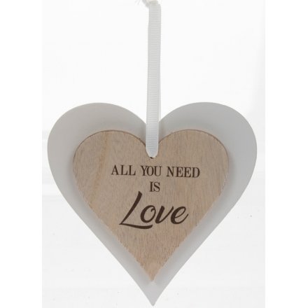 All You Need Sentiments Heart Hanger