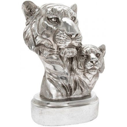 Silver Art Tiger Bust 