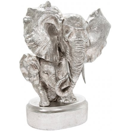 Silver Art Elephant Bust 