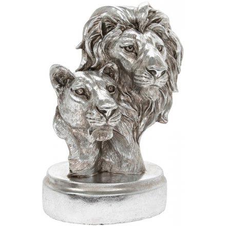 Silver Art Lion Bust 