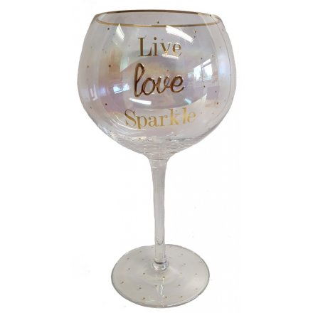 'Live Love Sparkle' Oh So Gin Glass