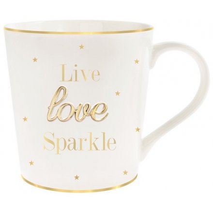 'Live Love Sparkle' Oh So China Mug 
