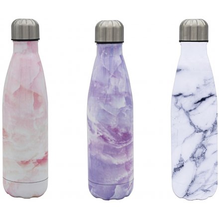 Assorted Marble Print Water Bottles 