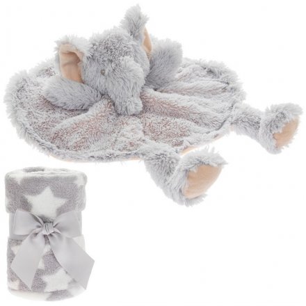 Cuddly Elephant and Blanket Set 