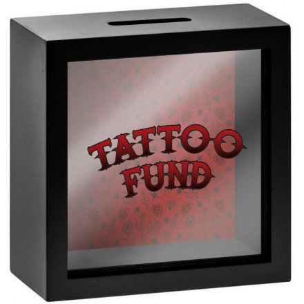 Red/Black Tattoo Funds Money Box 