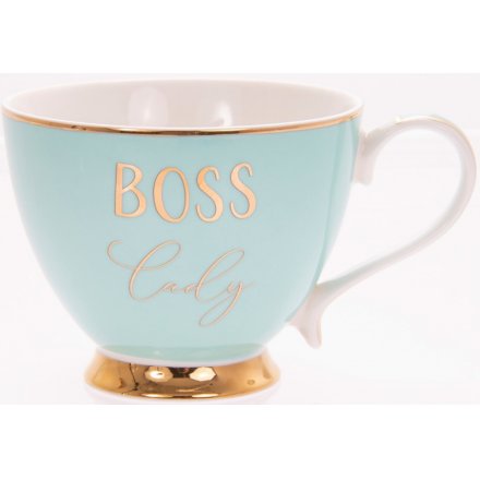 Gold Footed Mug - Boss Lady