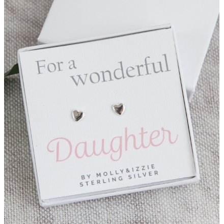 Sterling Silver Daughter Earrings 