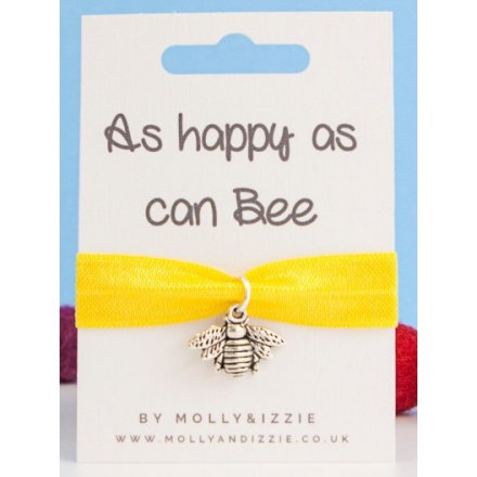 1.5 cm Stretchy Yellow Bracelet - Happy As Can Bee