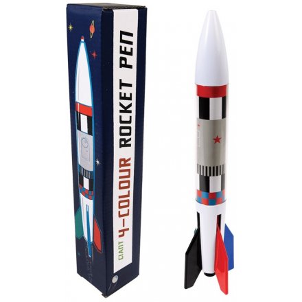 Bring an Outta Space feel to any stationary set with this cool rocket shaped writing pen! 