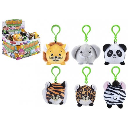  An adorable mix of clip on plush bag accessories in an assorted style 