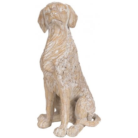 Resin Carved Dog Figure, 28.5cm 