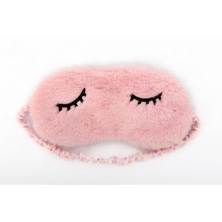 Pretty Pink Fluffy Sleeping Mask 