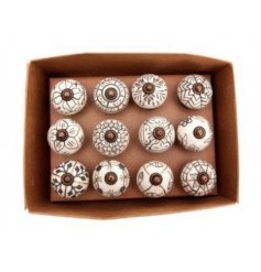  Spruce up any old chest of draws or furniture unit with this wide assortment of patterned door knobs 