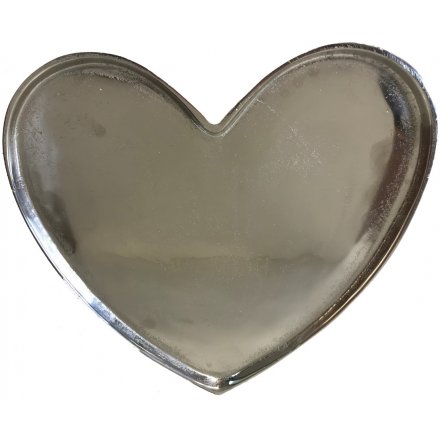 Extra Large Metal Heart Tray 37cm