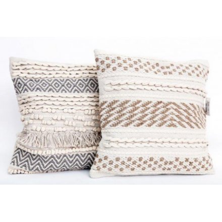 Mink/Grey Texture Cushions 