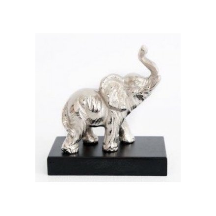Baby Silver Elephant Ornament 
