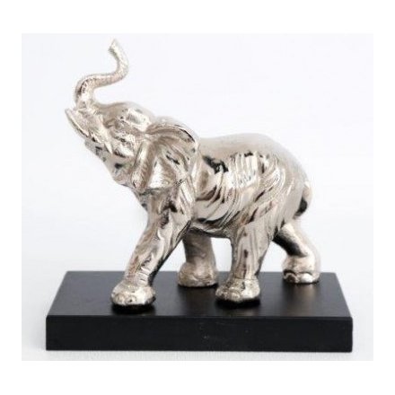 Medium Silver Elephant Ornament 