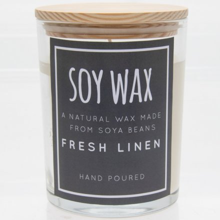 Fresh Linen Large Soy Wax Candle 