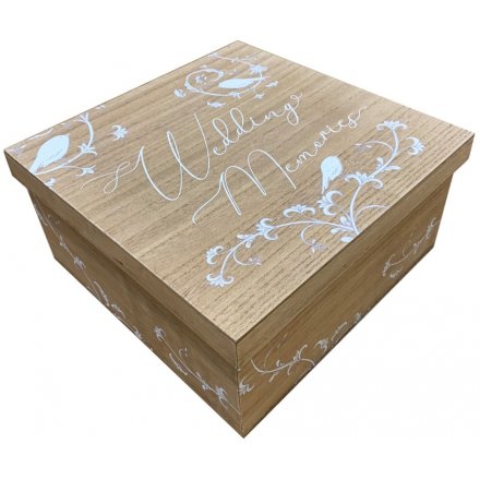 Wedding Wooden Keepsake Box 30cm