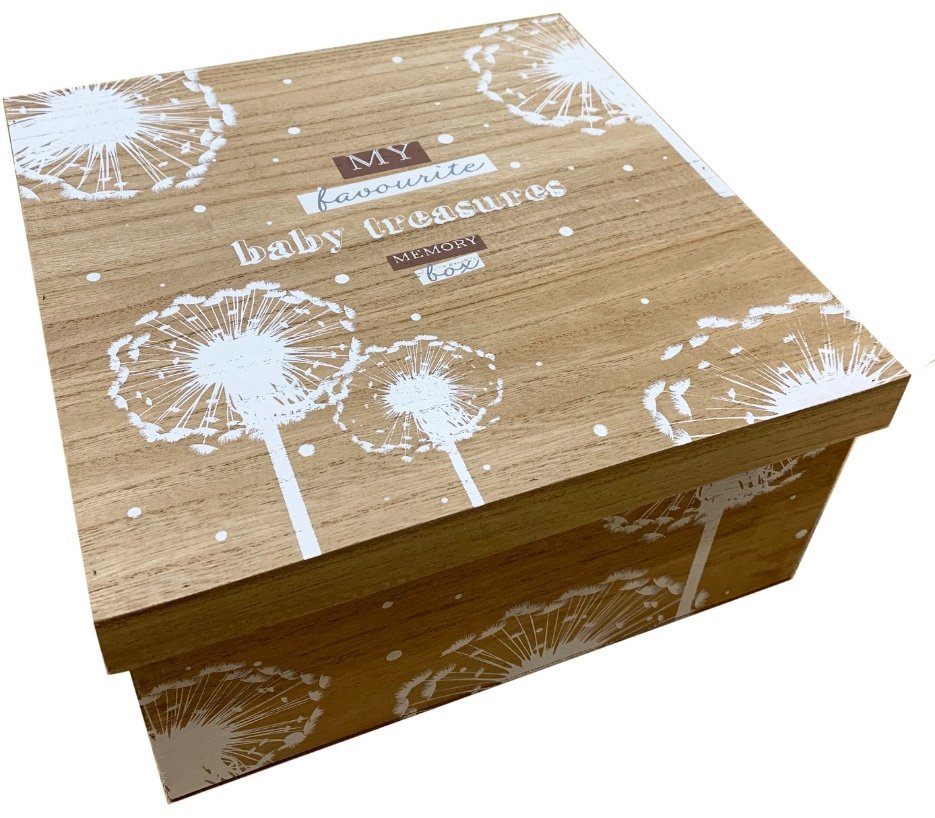 YTC533 / Baby Wooden Keepsake Box 30cm x 30cm 46803 Interior Decor