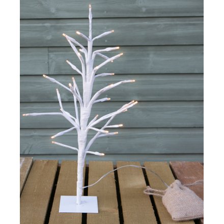 Warm Glowing LED Twig Tree, 40cm 